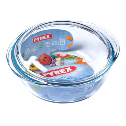 Casserole with lid Pyrex Essentials Transparent Glass