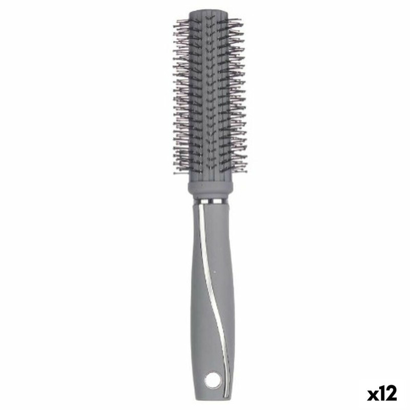 Round Brush Grey Silicone Plastic (12 Units)