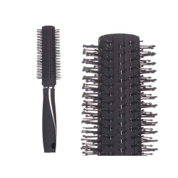 Round Brush Black Silicone Plastic (12 Units)