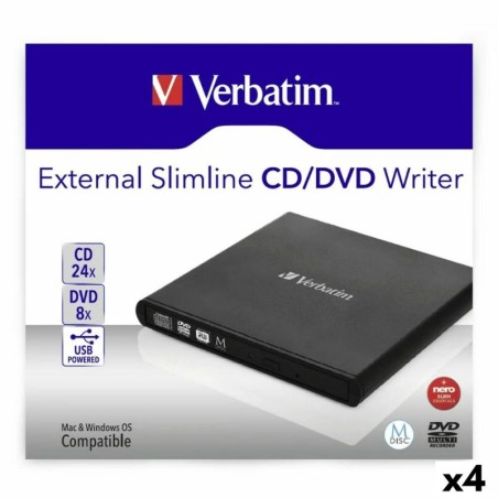 External Recorder Verbatim Slimline CD/DVD Black