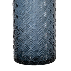 Vase WE CARE Blue recycled glass 9 x 9 x 28 cm