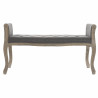 Bench DKD Home Decor   Natural Dark grey Rubber wood Canvas 109 x 44,5 x 60 cm