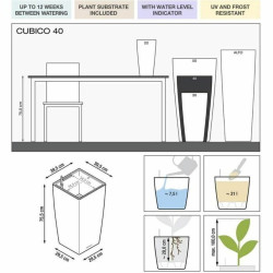 Self-watering flowerpot Lechuza White 39,5 x 39,5 x 75,5 cm polypropylene Plastic