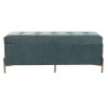 Foot-of-bed Bench DKD Home Decor Polyester MDF Green Glamour (115 x 40 x 45 cm)