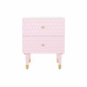 Nightstand DKD Home Decor 52 x 42 x 65 cm Metal Light Pink Mango wood