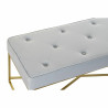 Bench DKD Home Decor Golden Sky blue Metal Plastic 119 x 45 x 43 cm