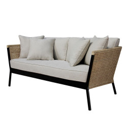 Garden sofa Niva Black Aluminium 171 x 81 x 72,5 cm