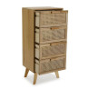 Chest of drawers Versa Brown Wood Paolownia wood 30 x 90 x 40 cm