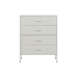 Chest of drawers Home ESPRIT White Metal Vintage 80 x 35 x 102 cm