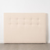 Headboard 165 x 8 x 125 cm Synthetic Fabric Cream