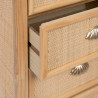 Chest of drawers SAPHIRA 44 x 35 x 100 cm Natural DMF