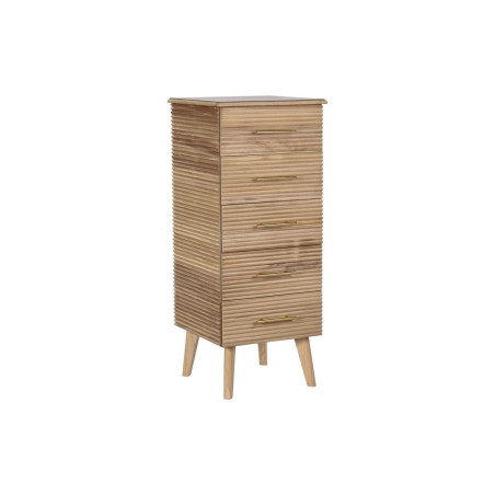 Chest of drawers DKD Home Decor Golden Light brown Wood Paolownia wood MDF Wood Scandi 45 x 40 x 100 cm 42 x 40 x 100 cm