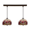 Ceiling Light Viro Red Iron 60 W 50 x 20 x 20 cm