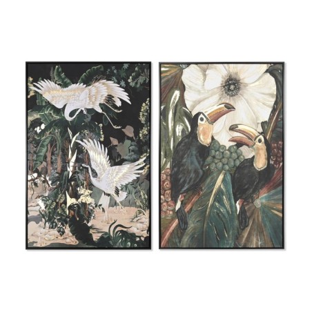 Painting DKD Home Decor Tropical 83 x 4,5 x 122,5 cm 83 x 4,5 x 123 cm (2 Units)