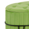 Pouffe 80 x 80 x 46 cm Synthetic Fabric Metal Green