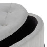 Pouffe 80 x 80 x 46 cm Synthetic Fabric Grey Metal