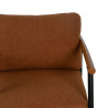 Armchair Brown Black Rubber wood Fabric 70 x 76 x 81 cm