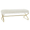 Bench DKD Home Decor Silver White (120 x 40 x 45 cm)