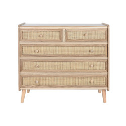 Chest of drawers Home ESPRIT Natural Paolownia wood 80 x 35 x 77 cm