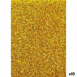 Paper Fama Glitter Eva Rubber Golden 50 x 70 cm (10 Units)