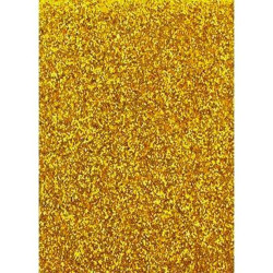 Paper Fama Glitter Eva Rubber Golden 50 x 70 cm (10 Units)