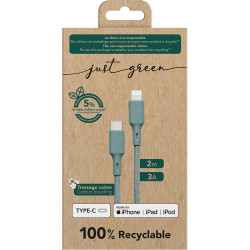 USB Cable BigBen Connected JGCBLCOTMFIC2MNG Green 2 m (1 Unit)