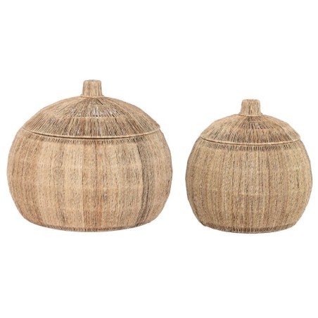 Basket set DKD Home Decor 55 x 55 x 45 cm Tropical Jute