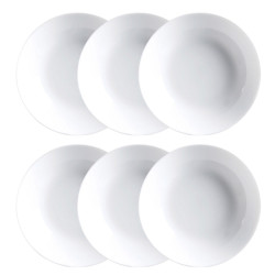 Plate set Luminarc Diwali 6 pcs White Glass