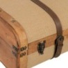 Set of Chests 80 x 41,5 x 25 cm Synthetic Fabric Wood (2 Pieces)