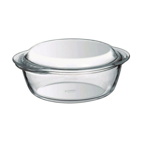 Casserole with lid Pyrex Essentials Transparent Glass 2,1 L