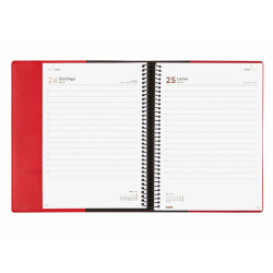 Diary Finocam Duoband 2024 Red A5 15,5 x 21,2 cm