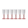 Champagne glass Pink Transparent Glass 6 Units (180 ml)