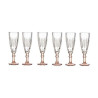 Champagne glass Crystal Brown 6 Units (170 ml)