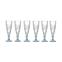 Champagne glass Exotic Crystal Blue 6 Units (170 ml)