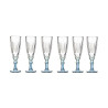 Champagne glass Exotic Crystal Blue 6 Units (170 ml)