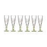 Champagne glass Exotic Crystal Green 6 Units (170 ml)