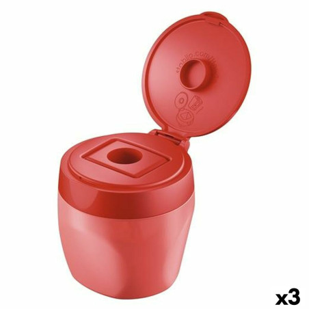 Pencil Sharpener Stabilo Red (3 Units)