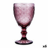 Wineglass Bidasoa Rose Moon Pink Glass 350 ml (6 Units)