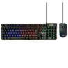 Keyboard and Mouse Ewent PL3201 Black Multicolour Spanish Qwerty