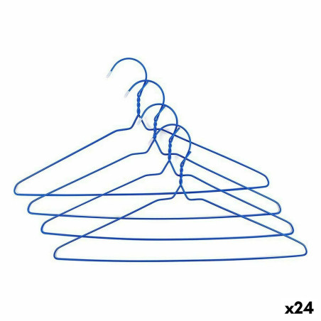 Set of Clothes Hangers Wooow Metal Plastic 4 Pieces (24 Units)