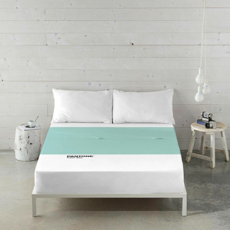 Top sheet Pantone Calm Sea 210 x 270 cm (Double)