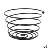 Fruit Bowl Viejo Valle Black Spiral Ø 26 x 17 cm (2 Units)