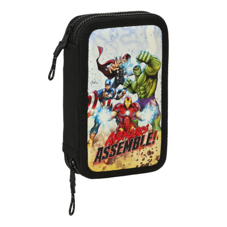 Double Pencil Case The Avengers Forever Multicolour 12.5 x 19.5 x 4 cm (28 Pieces)