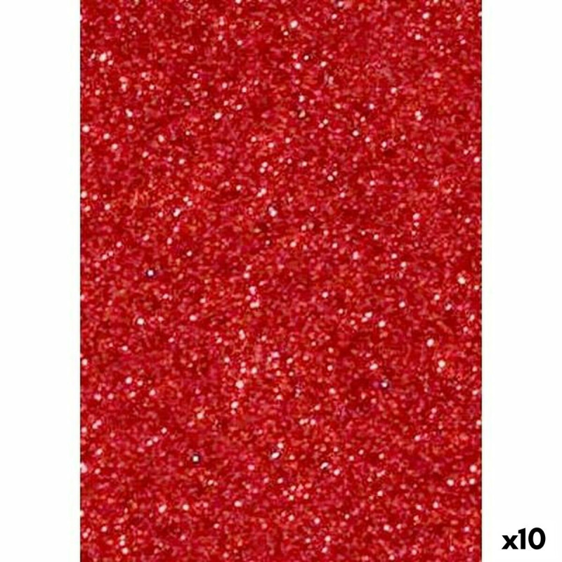 Eva Rubber Fama Red 50 x 70 cm Glitter (10 Units)