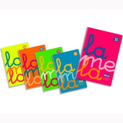 Set of exercise books Lamela Multicolour Quarto 80 Sheets (5 Units)