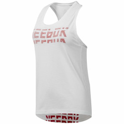 Women's Sleeveless T-shirt Reebok Wor Meet You There White