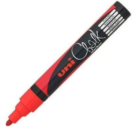 Liquid chalk marker Uni-Ball PWE-5M Red (6 Pieces)