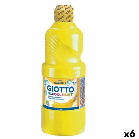 Tempera Giotto School Yellow 500 ml Washable (6 Units)