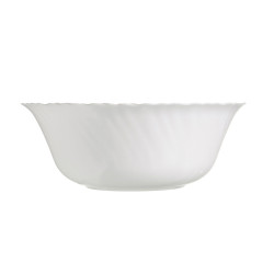 Salad Bowl Luminarc Feston White Glass (25 cm) (6 Units)