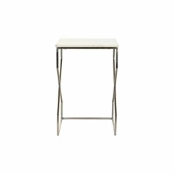 Set of 2 small tables DKD Home Decor Silver Metal Marble 40 x 40 x 60,5 cm